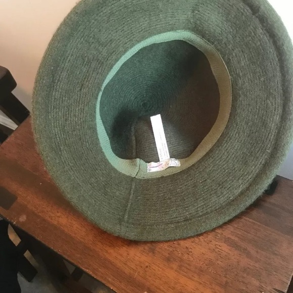 New Free People Devon wool bucket hat green Maeve - Picture 5 of 8